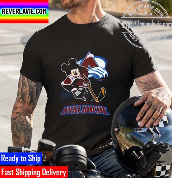 NHL Stanley Cup Champions Colorado Avalanche x Disney Mickey Mouse Hockey Unisex T-Shirt
