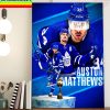 NHLPA Toronto Maple Leafs Congratulations Auston Matthews 2021-22 Ted Lindsay Award Recipient Home Decor Poster Canvas
