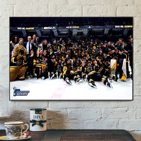 OHL Championship 2022 Ontario Hockey League Champions Hamilton Bulldogs Champs To Memorial Cup Home Decor Poster Canvas