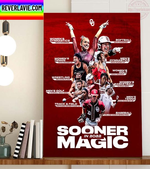 Oklahoma Sooners Boomer Sooner Magic In 2022 Theres Only One Oklahoma Home Decor Poster Canvas