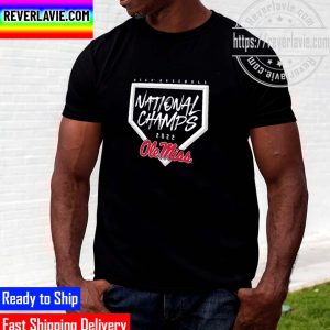 Ole Miss Rebels Nike 2022 NCAA CWS Baseball National Champions Navy Cotton Unisex T-Shirt