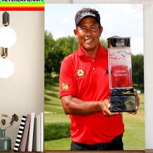 PGA TOUR Champions Thongchai Jaidee Champion 2022 AMFAM Championship Dream Achieved Poster Canvas