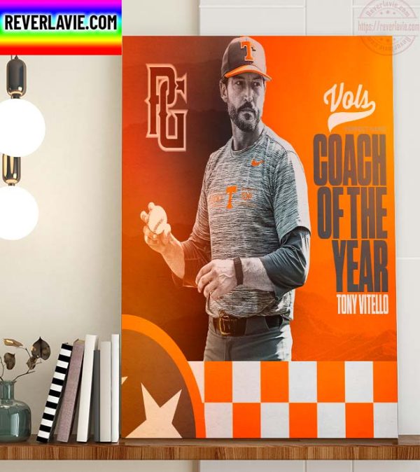 Perfect Game USA Tennessee Baseball Tony Vitello National Coach Of The Year Home Decor Poster Canvas