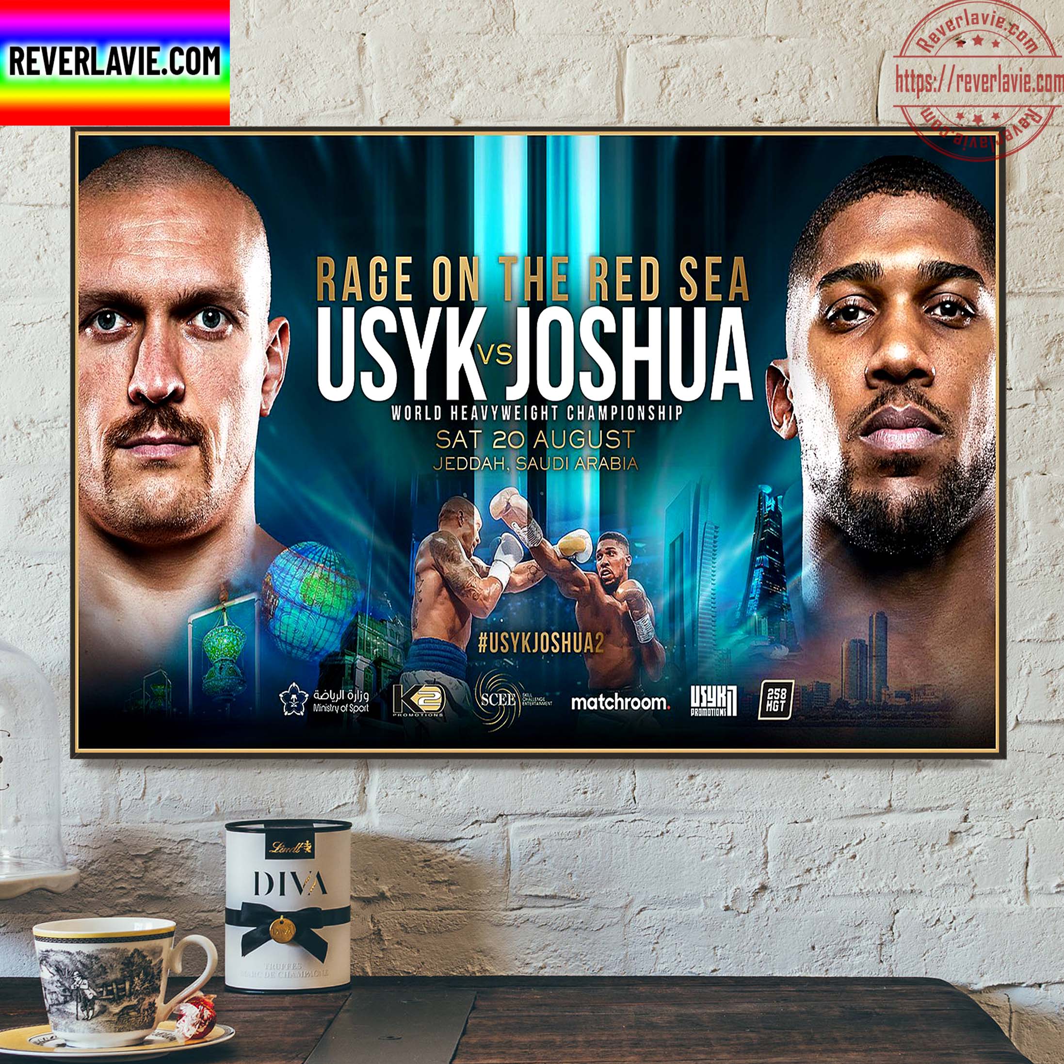 Rage On The Red Sea World Heavyweight Championship USYK vs JOSHUA 20 August Home Decor Poster Canvas Rage On The Red Sea World Heavyweight Championship USYK vs JOSHUA 20 August Home Decor Poster Canvas