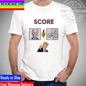 Score Biden Falls Off His Bike Unisex T-Shirt