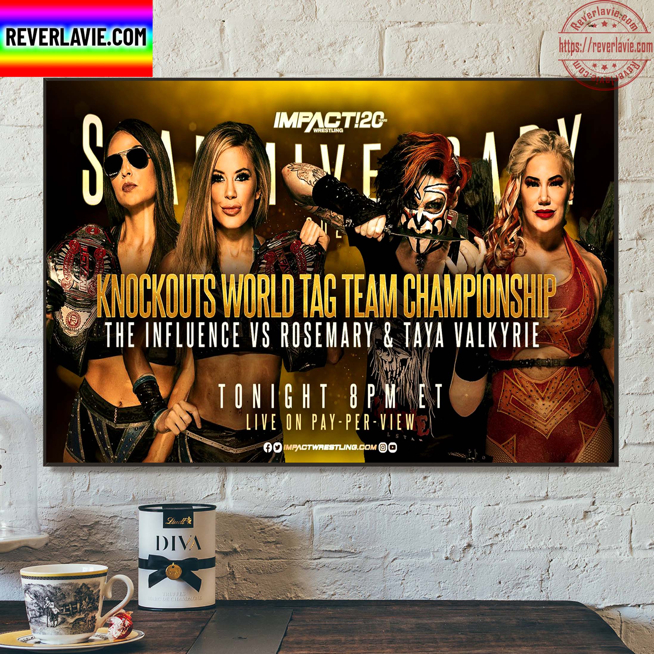Slammiversary 2022 Impactwrestling Knockouts World Tag Team Championship Home Decor Poster Canvas