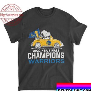 Snoopy And Woodstock Riding Car Golden State Warriors 2022 NBA Finals Champions Unisex T-Shirt