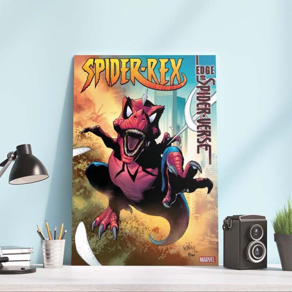 Spider Rex Edge of Spider Verse Poster Canvas