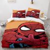 Spiderman Funny Pop Art Eating Burger Bedding Set Full