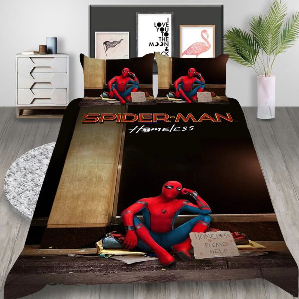 Spiderman Homeless Funny Movie Bedding Set Twin