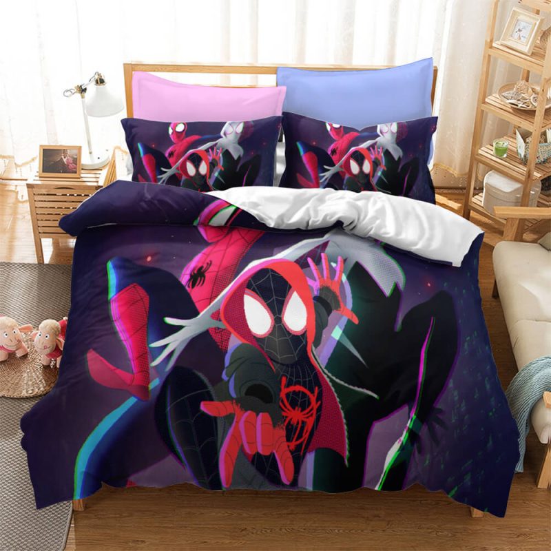 Spiderman Into the SpiderVerse Popular Characters Bedding Set Queen