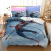 Spiderman Amazing In Upside Down City Background Bedding Set Twin