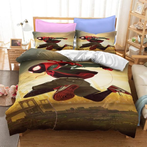 Spiderman Miles Morales With Jordan 1 Bedding Set Queen