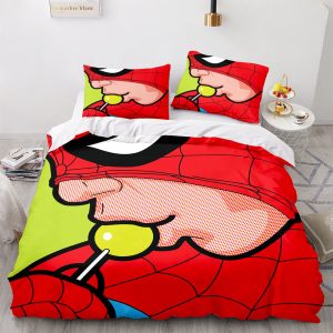 Spiderman Pop Art With Lollipop Bedding Set Full