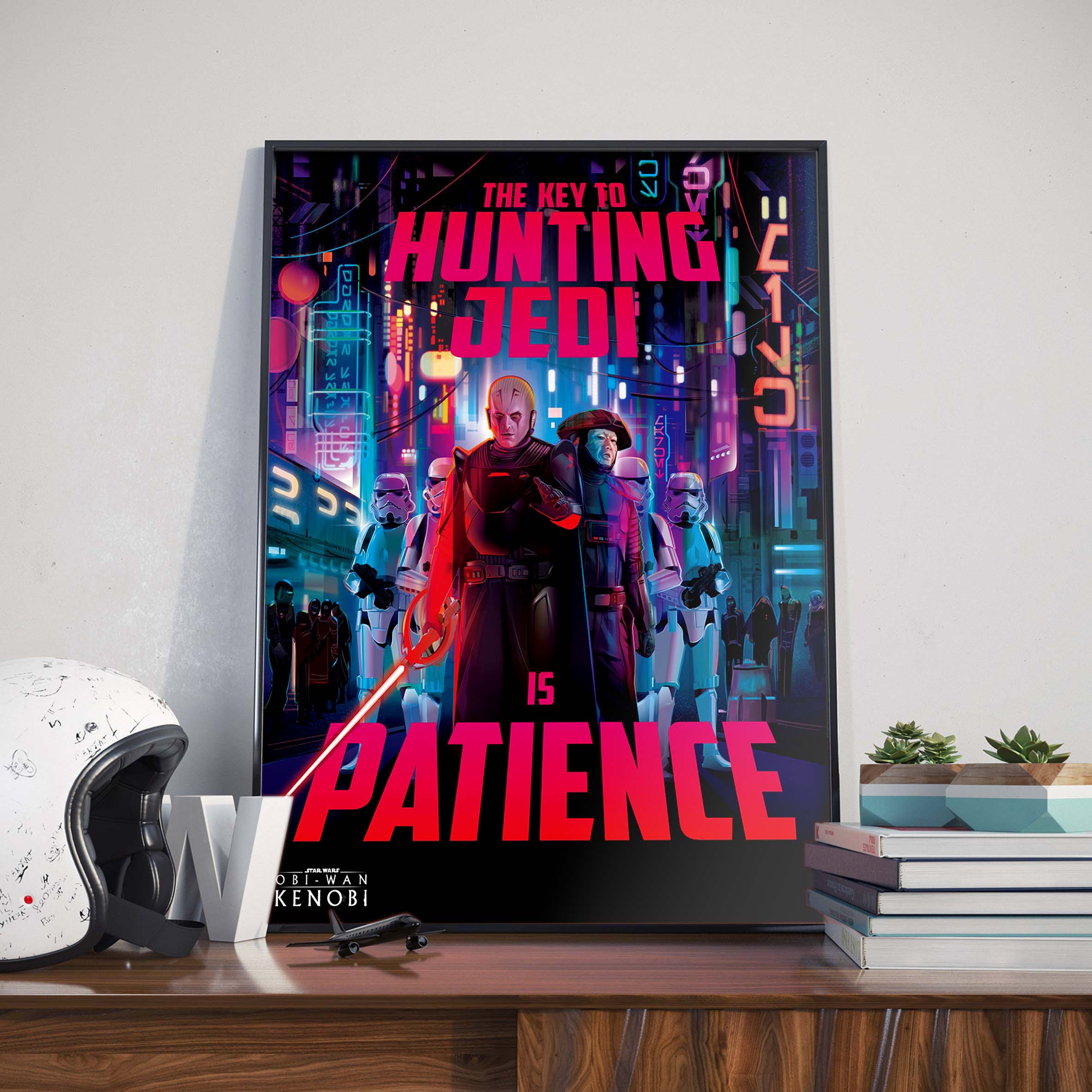 Star Wars Obi-Wan Kenobi The Key To Hunting Jedi Is Patience Home Decor Poster Canvas Star Wars Obi-Wan Kenobi The Key To Hunting Jedi Is Patience Home Decor Poster Canvas