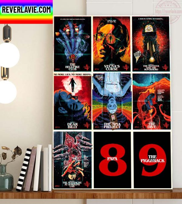 Stranger Things 4 Chapter 1 to Chapter 7 Waiting Chapter 8 and 9 Home Decor Poste Canvas