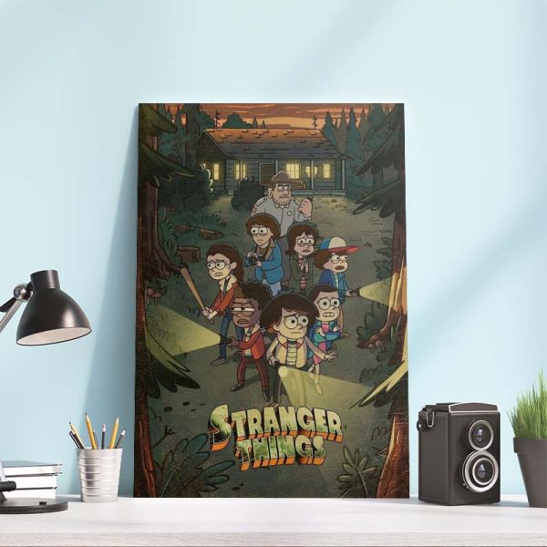 Stranger Things x Gravity Falls Wall Art Poster Canvas