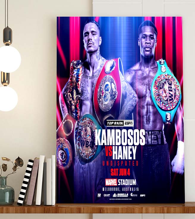 The Final Unification Kambosos Jr vs Haney Sat June 4th Home Decor Poster Canvas The Final Unification Kambosos Jr vs Haney Sat June 4th Home Decor Poster Canvas
