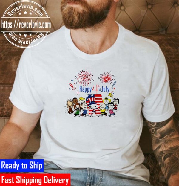 The Peanuts Characters Happy 4th of July America Unisex T-Shirt