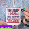 Trump Mug Trump 2024 Back The Blue American Flag Blue Line 4th Of July Ceramic Coffee Mug Tea Cup