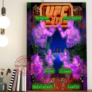 UFC 275 Teixeira vs Prochazka in Singapore Official Poster Canvas