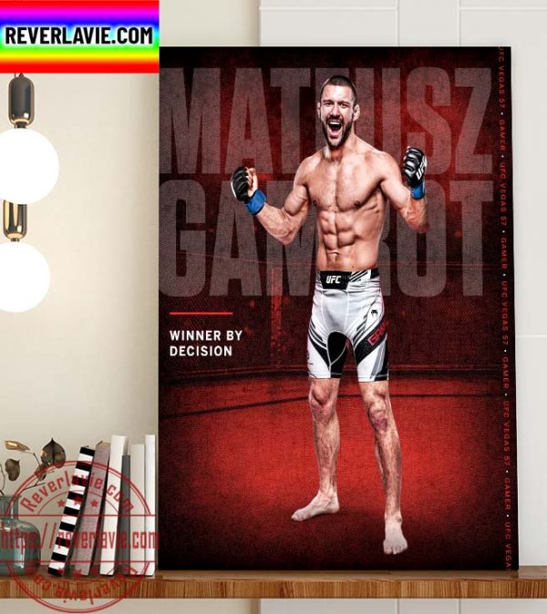 UFC Mateusz Gamrot Winner By Decision UFC Vegas 57 Home Decor Poster Canvas