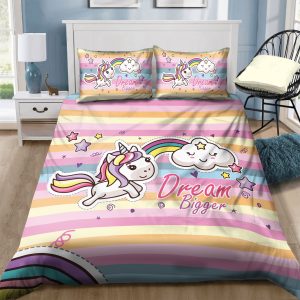 Unicorn With Rainbow Dream Bigger Bedding Set Full
