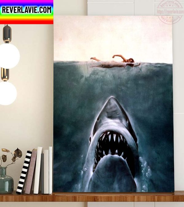 Universal Pictures Celebrating 47 Years of Steven Spielberg JAWS Home Decor Poster Canvas