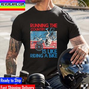 Vintage Running The Country Is Like Riding A Bike Joe Biden Unisex T-Shirt