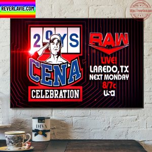 WWE 20YS Cena Celebration John Cena Returns To WWE Raw Cena Month Home Decor Poster Canvas