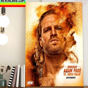 WWE AEW Dynamite Hangman Adam Page vs David Finlay Home Decor Poster Canvas