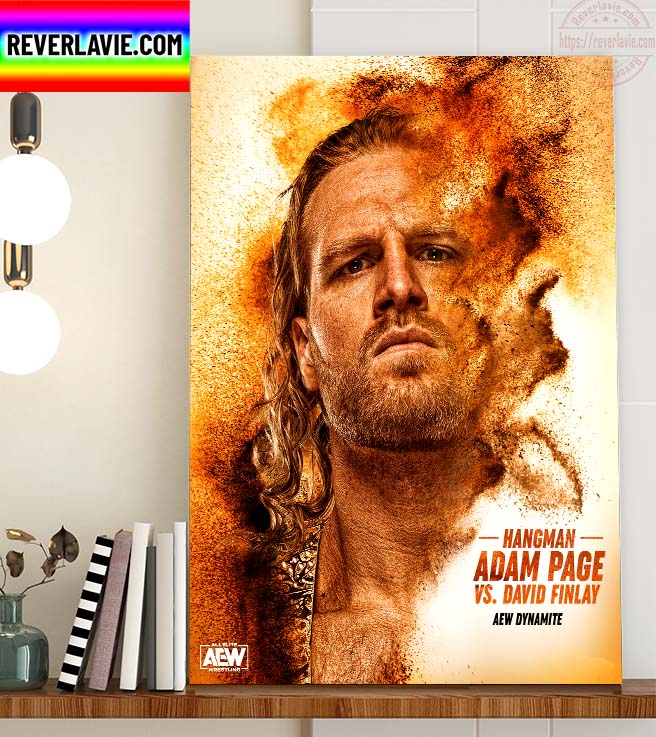 WWE AEW Dynamite Hangman Adam Page vs David Finlay Home Decor Poster Canvas WWE AEW Dynamite Hangman Adam Page vs David Finlay Home Decor Poster Canvas