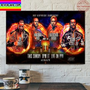 WWE AEW IWGP Heavyweight Championship Forbidden Door Jay White Hangman Page Kazuchika Okada Adam Cole Home Decor Poster Canvas