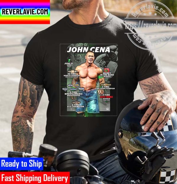WWE All Titles of 20 Years John Cena In WWE Cena Month Unisex T-Shirt