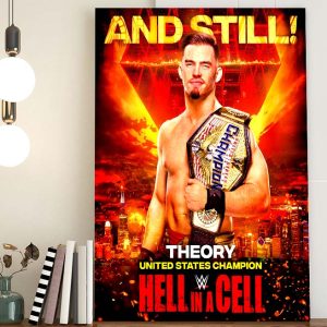 WWE And Still US Champion Theory Hell In A Cell Home Decor Poster Canvas