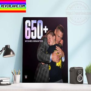 WWE John Cena 650+ Wishes Granted In Cena Month Home Decor Poster Canvas