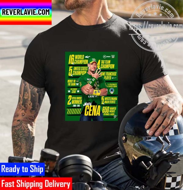 WWE John Cena All Titles The GOAT Is Spelt Cena Month Unisex T-Shirt