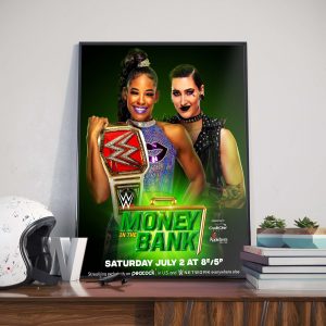 WWE MITB WWE Raw Womens Champions Bianca Belair Vs Rhea Ripley Home Decor Poster Canvas