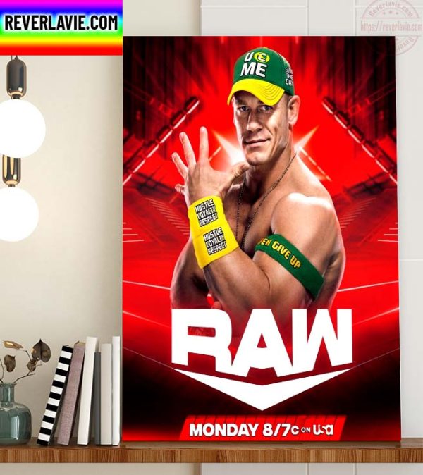 WWE The Champ is BACK John Cena Returns To WWE RAW Celebrate 20 Year Anniversary With WWE Home Decor Poster Canvas