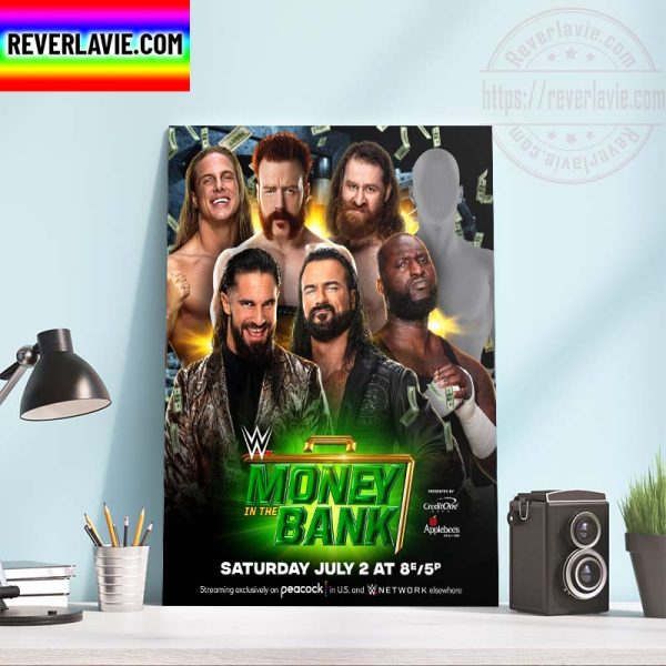 WWE Welcome Mens MITB Ladder Match Matthew Riddle Home Decor Poster Canvas