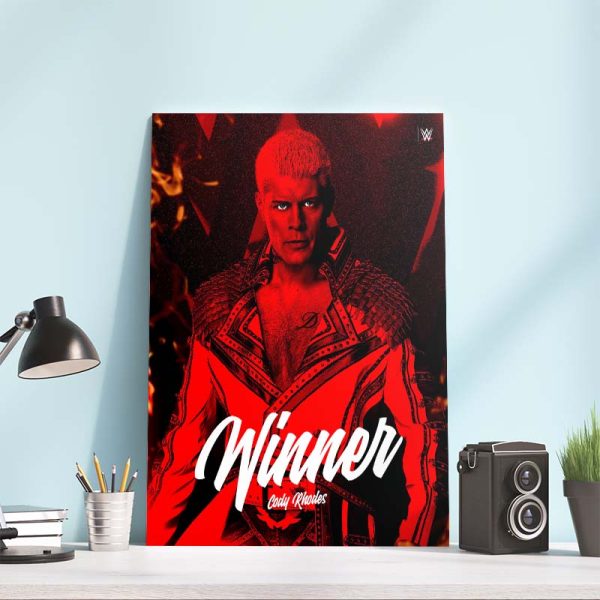 WWE Winner Hell In A Cell Cody Rhodes The Nightmare Continues Home Decor Poster Canvas