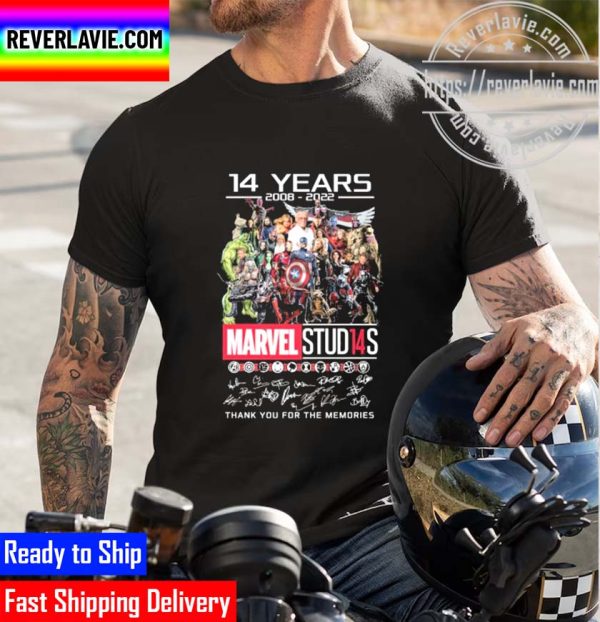 14 Years 2008 2022 Of Marvel Studios Characters Thank You For The Memories Unisex T-Shirt