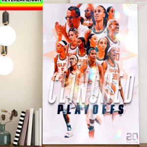 2022 WNBA Playoffs Clinched Connecticut Sun 6 Seasons In A Row Playoff Bound Home Decor Poster Canvas