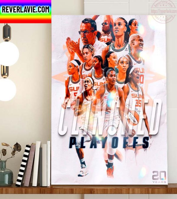 2022 WNBA Playoffs Clinched Connecticut Sun 6 Seasons In A Row Playoff Bound Home Decor Poster Canvas