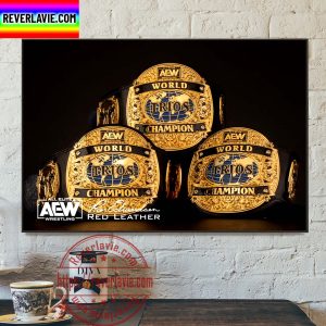 AEW World Trios Championship Belts Home Decor Poster Canvas