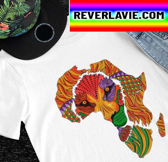African American Lion face Map shirt African American Lion face Map shirt