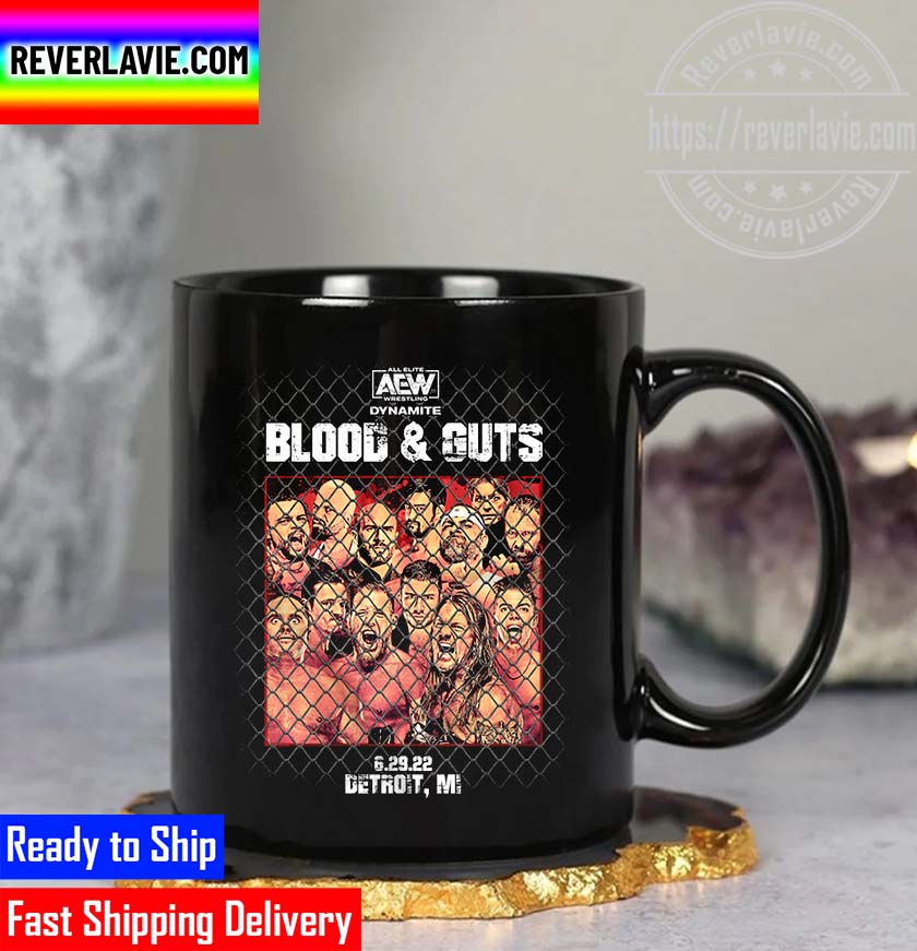 All Elite Wrestling AEW Blood and Guts 2022 Event Style Coffee Mug All Elite Wrestling AEW Blood and Guts 2022 Event Style Coffee Mug