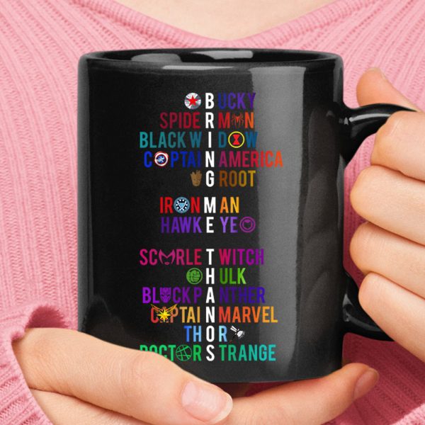 Avengers Symbols And Names Mug