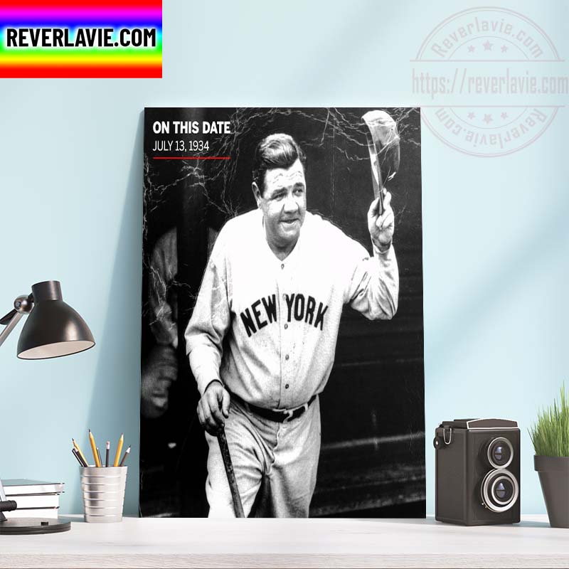 Babe Ruth The First Player MLB History Hit 700 Home Runs Home Decor Poster Canvas Babe Ruth The First Player MLB History Hit 700 Home Runs Home Decor Poster Canvas