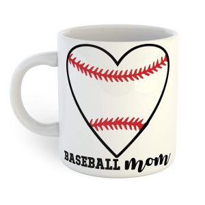 Baseball Mom Heart Mug